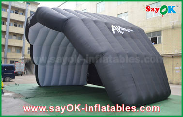 Go Outdoors Inflatable Tent 8m PVC Coat Inflatable Air Tent Tahap Cover Dome Tent Untuk Pertunjukan Warna Hitam
