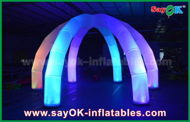 Arch For Wedding DIA 5m LED Light Archway Inflatable Arch Dengan 6 Kaki Multicolor Kain Nilon