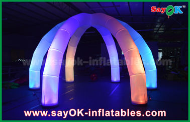 Arch For Wedding DIA 5m LED Light Archway Inflatable Arch Dengan 6 Kaki Multicolor Kain Nilon