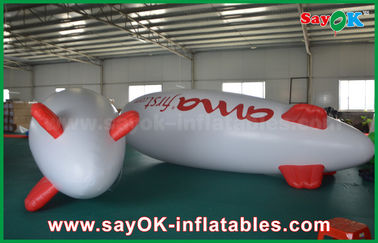 5m Terapung Iklan Inflatable Balon Helium Airplane Zeppelin Untuk Promosi