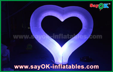 Acara Raksasa Led Inflatable Pencahayaan Dekorasi Hati dengan Pencahayaan Coloful