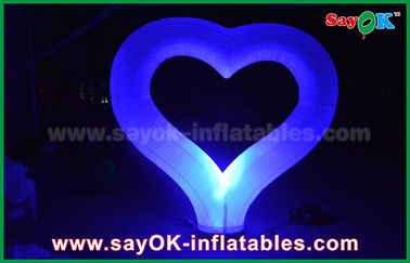 Acara Raksasa Led Inflatable Pencahayaan Dekorasi Hati dengan Pencahayaan Coloful
