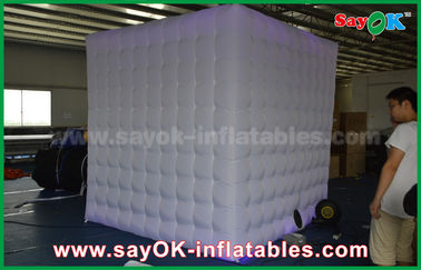Inflatable Photobooth Oxford Cloth Led Remote Control Pencahayaan Inflatable Open Air Photo Booth Cabinet