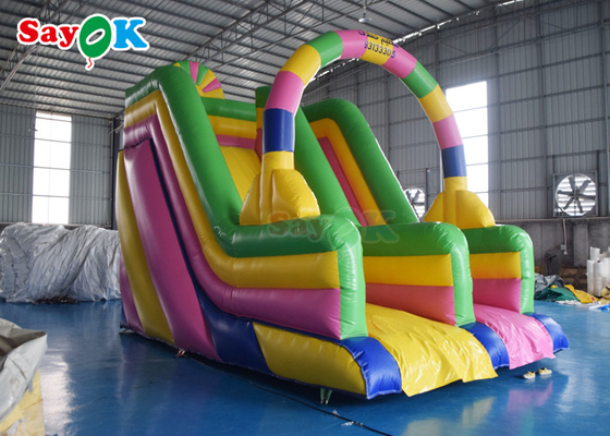 Slide Bouncy Inflatable Taman hiburan Slide Commercial Inflatable Bouncer Slide Air Goreng 6x4x5m