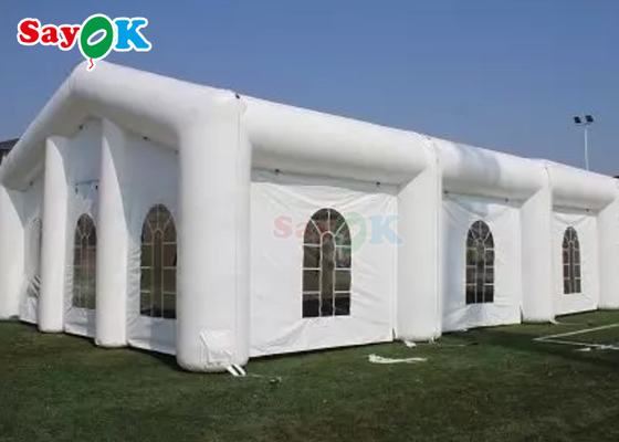 Warna LED Tenda Tiup Luar Ruangan Kubus Tenda Pesta Pernikahan Tiup
