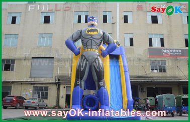 Inflatable Slide Slippery Kids / Adult Games Jumbo Inflatable Bouncer Dry Slide Dengan Pencetakan Digital