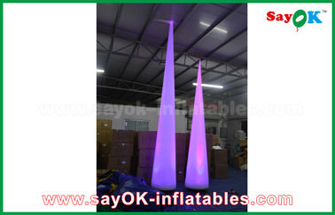 Pernikahan Inflatable Cahaya Dekorasi Cone / Pilar Warna Disesuaikan Dengan Led Cahaya