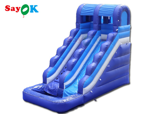 Amazing Fun Tarpaulin Air Slide Inflatable Dengan Pool Bounce Slide Air Slide Inflatable Untuk Anak-anak