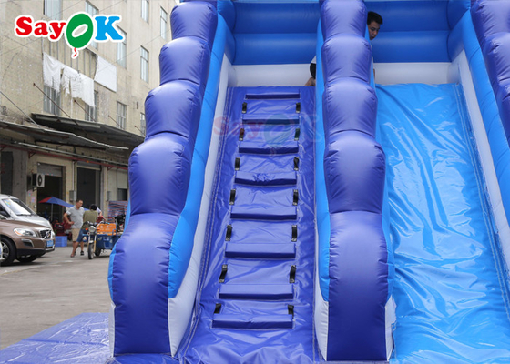 Amazing Fun Tarpaulin Air Slide Inflatable Dengan Pool Bounce Slide Air Slide Inflatable Untuk Anak-anak