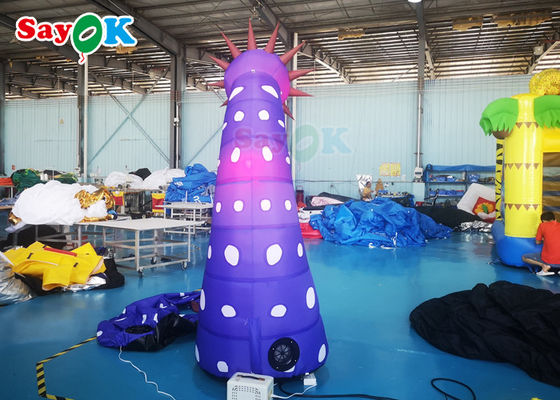 Taman 190T 4m Inflatable Lighting Dekorasi LED Dazzling Blow Up Flower