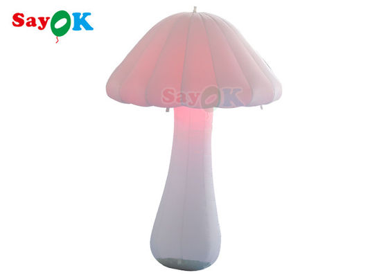Oxford Cloth 2m LED Inflatable Lighting Dekorasi Jamur Putih