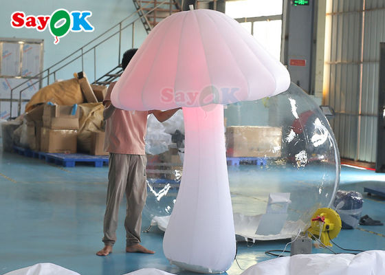 Oxford Cloth 2m LED Inflatable Lighting Dekorasi Jamur Putih