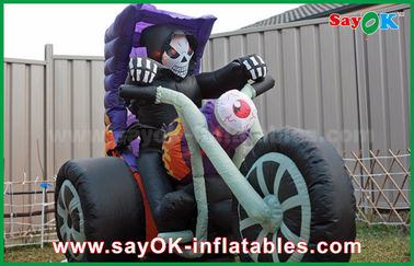 Hitam Oxford Cloth Halloween Yard, Inflatable Pernak-pernik motor Inflatable Shape