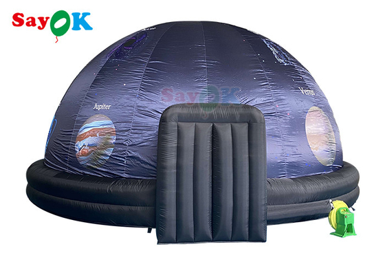 Tenda Dome Proyeksi Hitam Planetarium Inflatable yang Disesuaikan Untuk Tampilan Sains