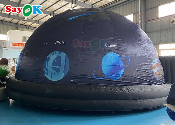 Tenda Dome Proyeksi Hitam Planetarium Inflatable yang Disesuaikan Untuk Tampilan Sains