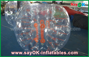 Bola Penghancur Inflatable Game Dewasa 1.5m DIA Inflatable Zorb Ball, Transparan Gelembung Manusia Sepak Bola TPU / PVC