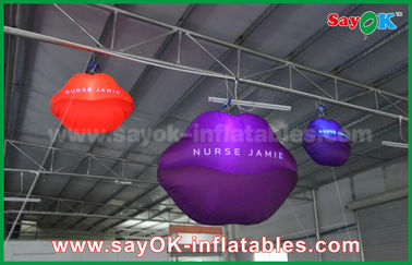 Nylon Bibir Merah Mulut Shape Inflatable LED Light Untuk Dekorasi Roof 1.5m Waterproof