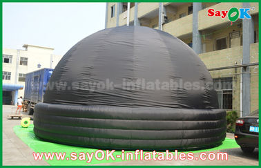 Hitam 7m DIA Inflatable Ponsel Planetarium Proyeksi Inflatable Dome Cinema Tent