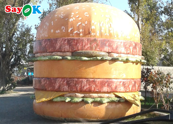Dekorasi Toko Model Hamburger Tiup 10ft Tahan UV