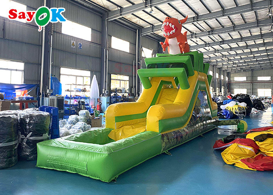 Inflatable Castle Slide Skateboard Inflatable Komersial Untuk Pencetakan Logo Taman Hiburan