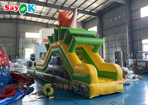 Outdoor Inflatable Slide Commercial Inflatable Skateboard Untuk Pencetakan Logo Taman Hiburan