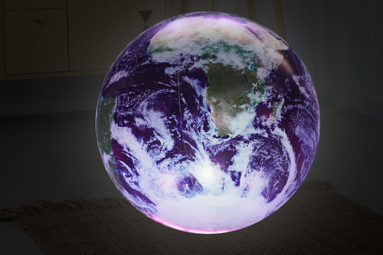 Dekorasi Acara Sembilan Planet Bumi Tiup Dengan Lampu LED Planet Balon
