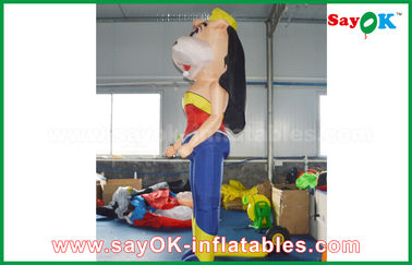 2m Tinggi Inflatable Kartun Karakter Inflatable Bossy Cow Dengan Built - In Blower