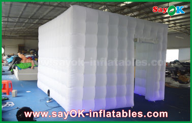 Inflatable Photo Studio Giant 3.5 X 3.5 X 2.5m Cube Inflatable Photo Booth Dengan Latar Belakang Hijau