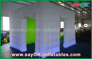 Inflatable Photo Studio Giant 3.5 X 3.5 X 2.5m Cube Inflatable Photo Booth Dengan Latar Belakang Hijau
