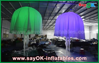 White Club Bar Inflatable Pencahayaan Dekorasi Jellyfish Nylon Cloth For Party