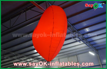 1.5m Romantic Led Lighting Red Heart Dekorasi Inflatable Outdoor Untuk Pernikahan