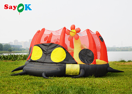 Tahan Air Inflatable Bounce House Anak Bouncer Kartun Ladybug Melompat Tempat Tidur Slide