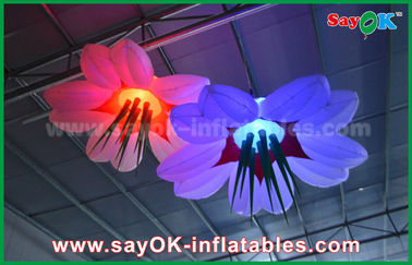 LED Hang Flower Inflatable Lighting Dekorasi Nylon Cloth Untuk Iklan / Acara