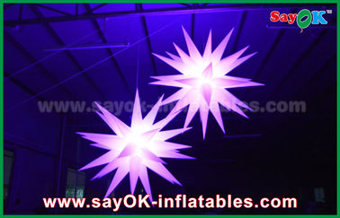 Giant 1.5m LED Star Balloon Inflatable Lighting Dekorasi Untuk Pub / Bar