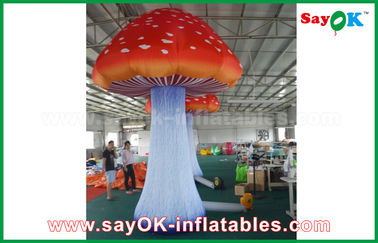 Oxford Cloth Raksasa Inflatable Mushroom Advertising Inflatables Dengan Built-In Blower