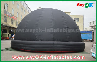 6m DIA Hitam Ponsel Inflatable Planetarium Dome Proyeksi Tenda Dengan Air Blower