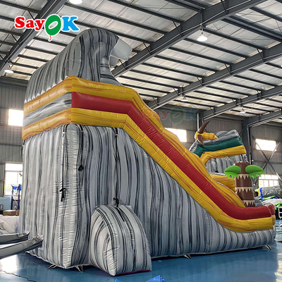 Air Dry Inflatable Slide Fire Retardant Inflatable Bouncer Slide 9x3.4x5.5m Untuk Taman bermain