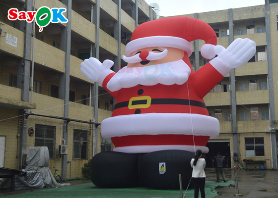 LED Lucu Meledakkan Dekorasi Natal Spirit Giant Inflatable Santa Claus