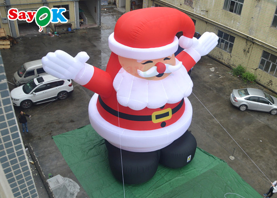 LED Lucu Meledakkan Dekorasi Natal Spirit Giant Inflatable Santa Claus
