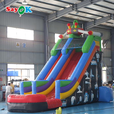 Slide Inflatable Komersial Anti Ruptured PVC Tarpaulin Inflatable Bouncer Slide Untuk Taman Hiburan