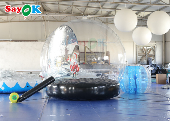 Natal Ukuran Manusia Raksasa Inflatable Snow Globe Transparan Globe Ball Photo Booth
