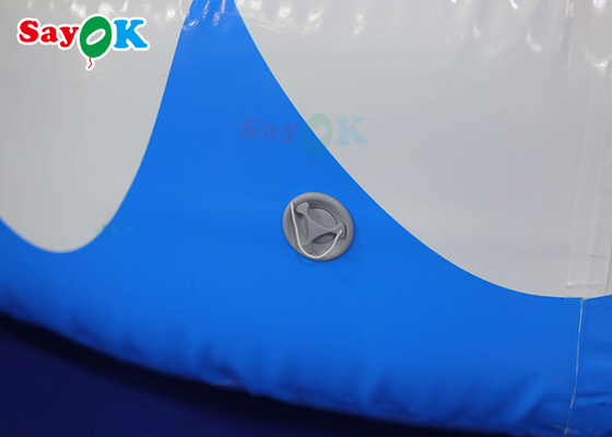 0.6mm PVC Inflatable Yard Dekorasi Natal Latar Belakang Dinding Manusia Salju Globe Photo Booth