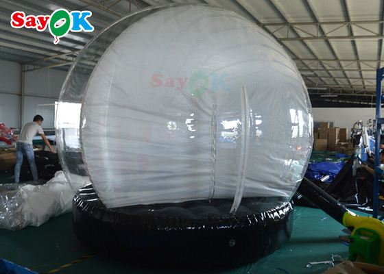 Natal Salju Globe Crystal Ball Inflatable Gelembung Tenda Pencetakan Latar Belakang