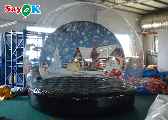Natal Salju Globe Crystal Ball Inflatable Gelembung Tenda Pencetakan Latar Belakang