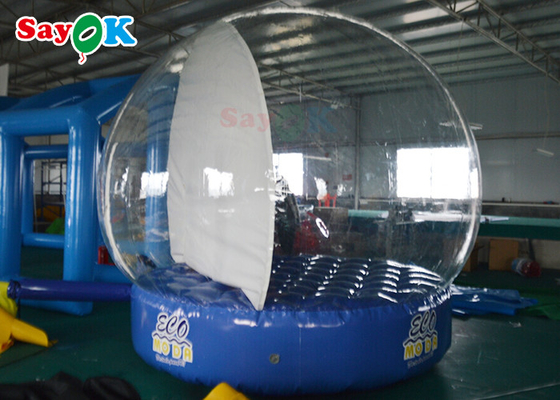 3m PVC Clear Dome Inflatable Bubble Tent Tema Natal Manusia Salju Untuk Iklan Acara