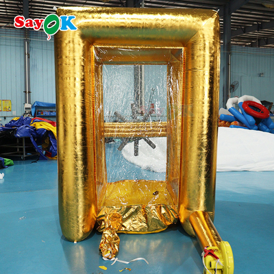 Emas Besar Iklan Inflatable Money Machine Crash Cube Untuk Promosi