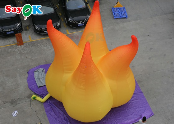 Dekorasi Acara 5m Model Api Inflatable Dengan Lampu LED Balon Iklan Inflatable