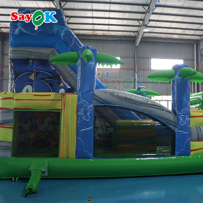 Anak-anak Slide Inflatable Commercial Air Inflatable Bouncer Slide Dengan Kolam Renang Karakter Kartun Untuk Remaja