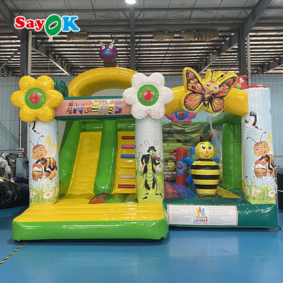 Serangga Paradise Inflatable Bounce Slide Combo Jumping Castle Untuk Taman Hiburan