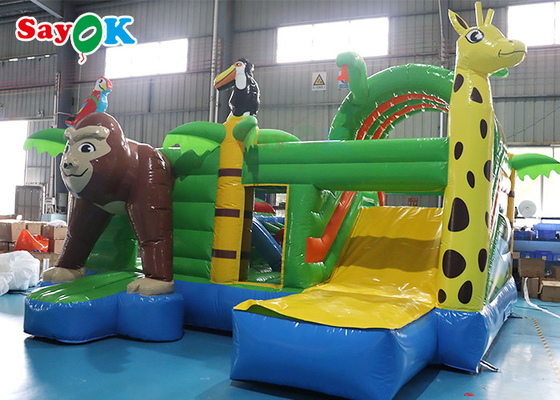 0.5mm PVC Inflatable Bounce Slide Jumping House Tahan Api
